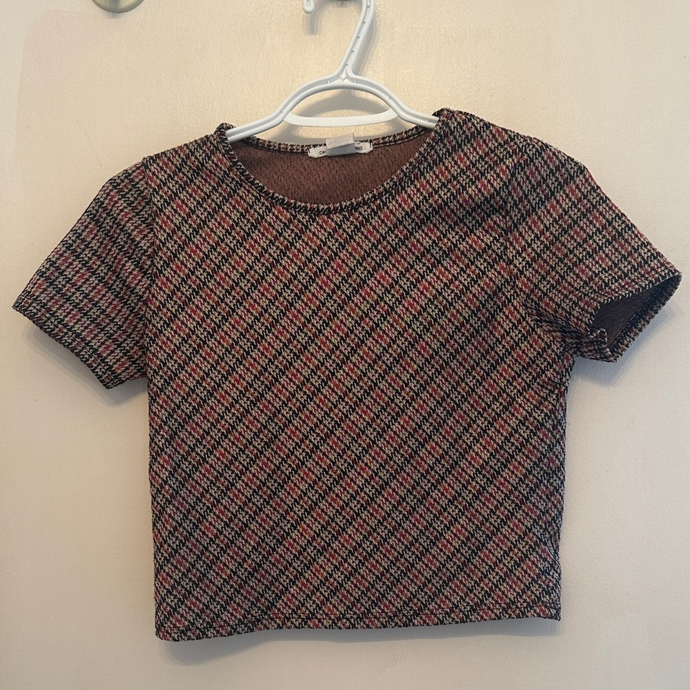 Checkered Short Sleeve T-Shirt
